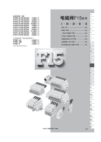 Sadetec F15 Electromagnetic Valve Manual - cover page