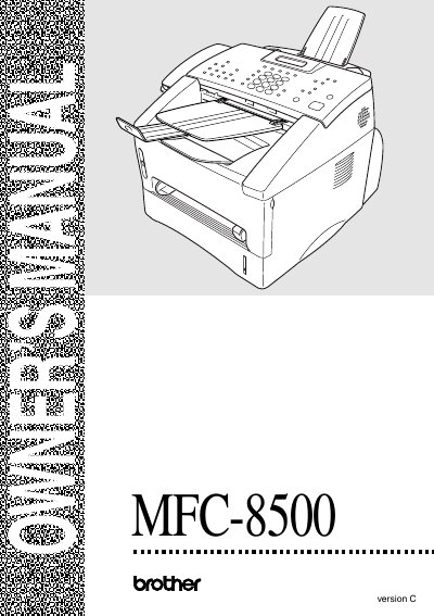Brother MFC-8500 Owner's Manual - cover page