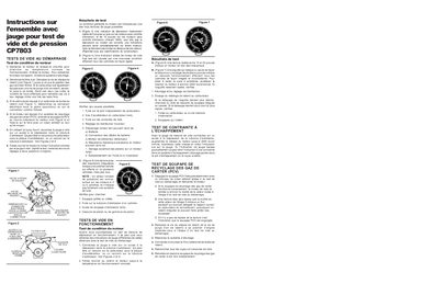 Actron CP7803 Vacuum and Pressure Gauge Test Kit User Manual