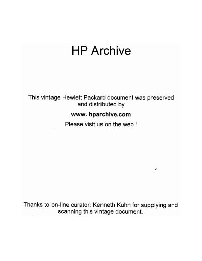 Hewlett-Packard 200A Audio Oscillator Instruction and Operating Manual - cover page
