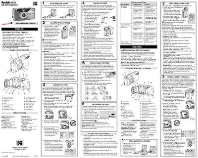 Kodak KE25 35 mm Camera User Manual - cover page