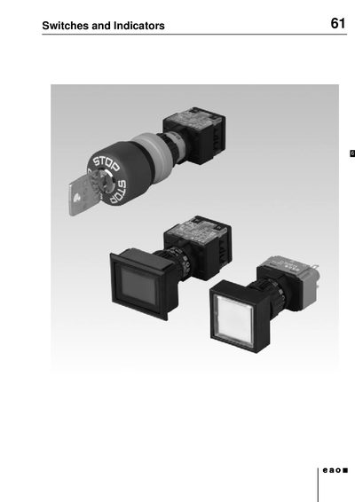 EAO Series 61 Switches and Indicators Product Leaflet - cover page