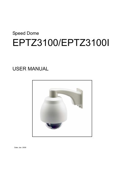 EverFocus EPTZ3100/EPTZ3100I Speed Dome User Manual - cover page
