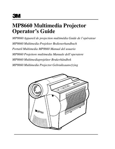 3M MP8660 Multimedia Projector Operator's Guide