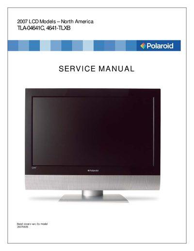 Polaroid TLA-04641C / 4641-TLXB Service Manual - cover page
