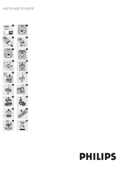 Philips HQ5715/HQ5710/HQ5705 Shaver User Manual