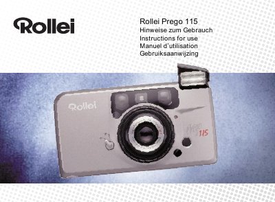 Rollei Prego 115 User Manual - cover page
