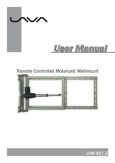 LVM-601.2 Motorized Wallmount User Manual - cover page