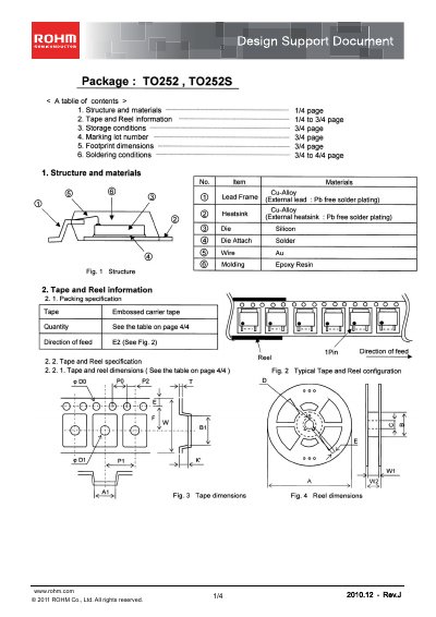 ROHM TO252 TO252S Design Support Document - cover page