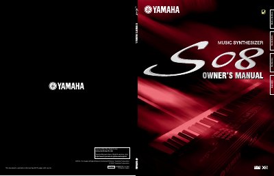 Yamaha S08 Music Synthesizer Owner's Manual