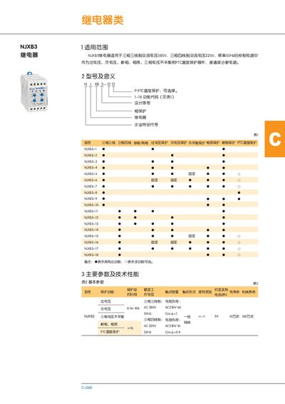 NJXB3 Relay User Manual - cover page