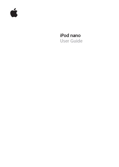iPod nano (6th generation) - User Guide - cover page
