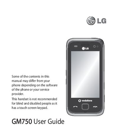 LG GM750 User Guide