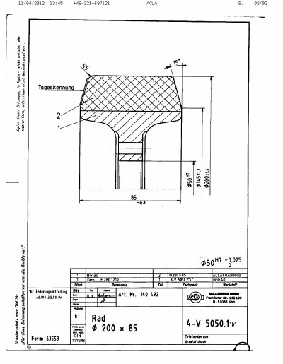 ACLA-WERKE 4-V 5050.1 technology data - cover page