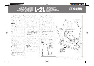 Yamaha L-2L Keyboard Stand Assembly Instructions - cover page