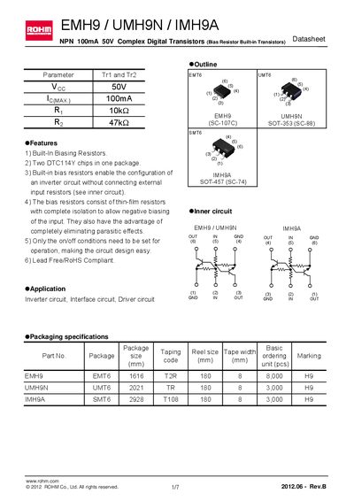 ROHM IMH9A Datasheet - cover page