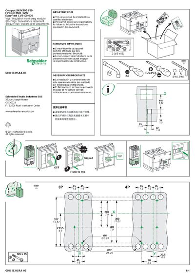SHARP Compact NSX400-630 FPower NSX GV7 EasyPact CVS400-630 Manual - cover page