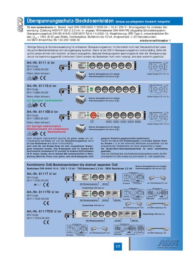 APSA 8111 Surge Protection Power Strip Product Leaflet - cover page