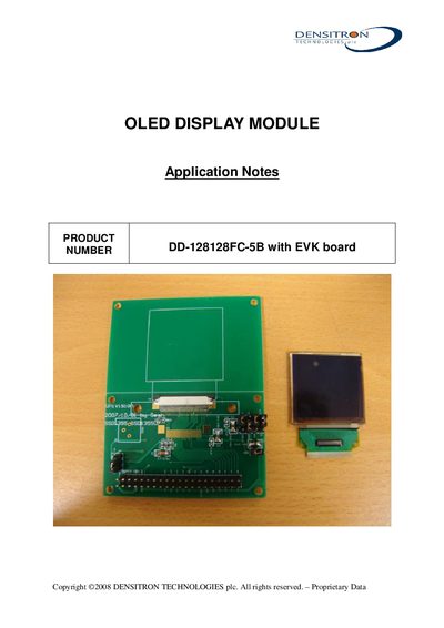 Densitron DD-128128FC-5B OLED Display Module Application Notes