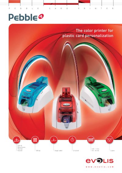 Evolis Pebble 4 Card Printer Product Leaflet - cover page