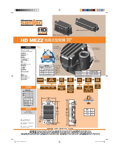 Samtec HDAF Series Connector Product Leaflet