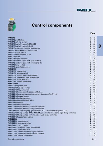 RAFI RAFIX 16 Product Handbook - cover page