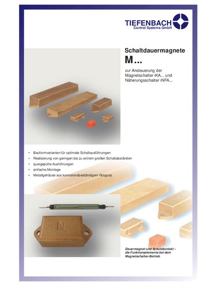 TIEFENBACH M Series Latching Solenoid Technical Data - cover page