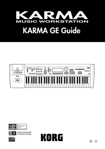 KORG KARMA GE Guide for KARMA Music Workstation - cover page