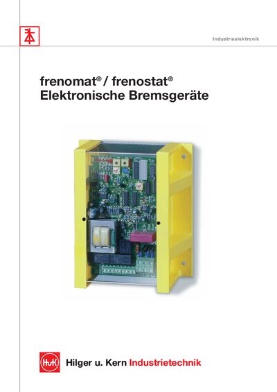Hilger & Kern frenomat & frenostat Electronic Brakes Technical Data