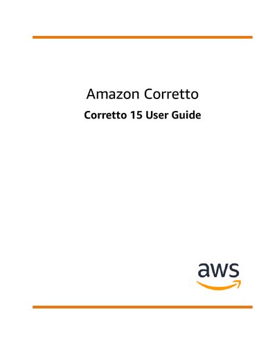 Amazon Corretto 15 User Guide - cover page