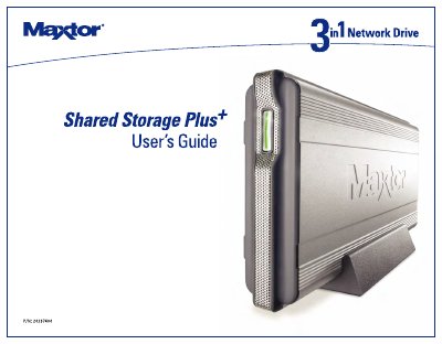 Maxtor Shared Storage Plus User's Guide - cover page