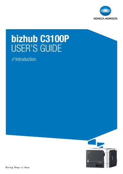 Canon bizhub C3100P User's Guide Introduction - cover page