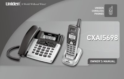 Uniden CXAI5698 Corded/Cordless Telephone User Manual - cover page