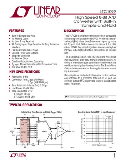 Linear Technology LTC1099 Datasheet - cover page