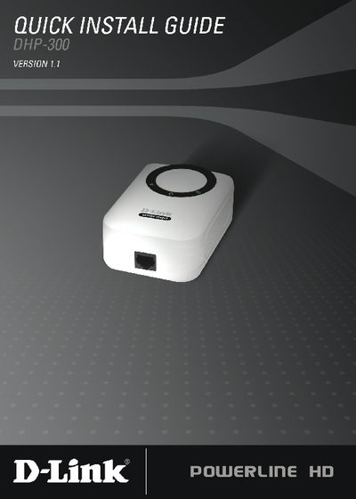 D-Link DHP-300 Quick Install Guide