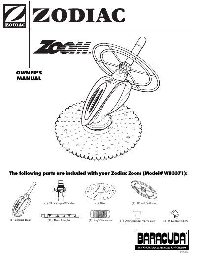 Zodiac W83371 Automatic Pool Cleaner Installation and Operation Manual - cover page
