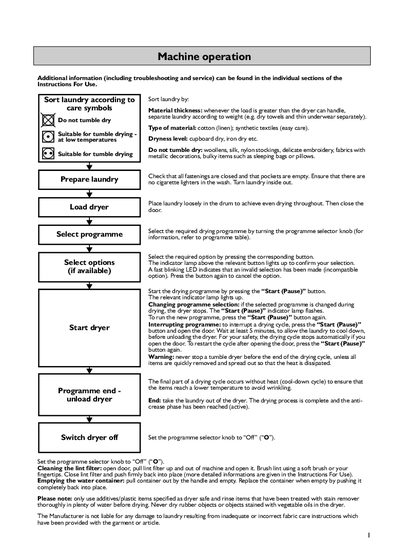 Whirlpool AZB 9780 Quick Reference Guide - cover page