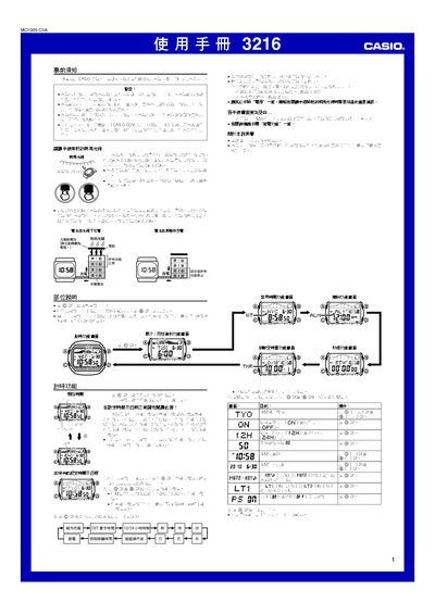 Casio 3216 User Manual - cover page