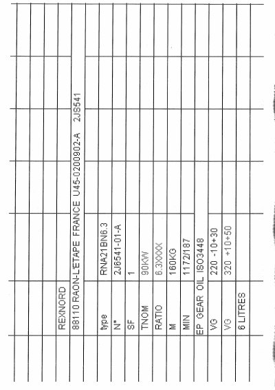 Rexnord RNA21-RNG21 Parallel Shaft Gearbox Technical Data Sheet - cover page