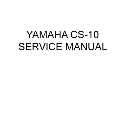 Yamaha CS-10 Service Manual - cover page