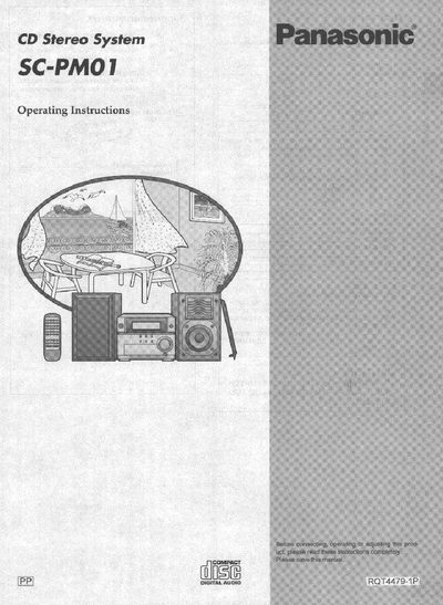 Panasonic SC-PM01 CD Stereo System Operating Instructions - cover page