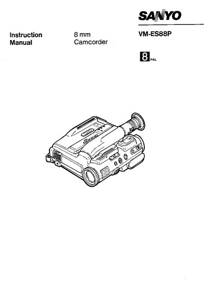Sanyo VM-ES88P User Manual - cover page