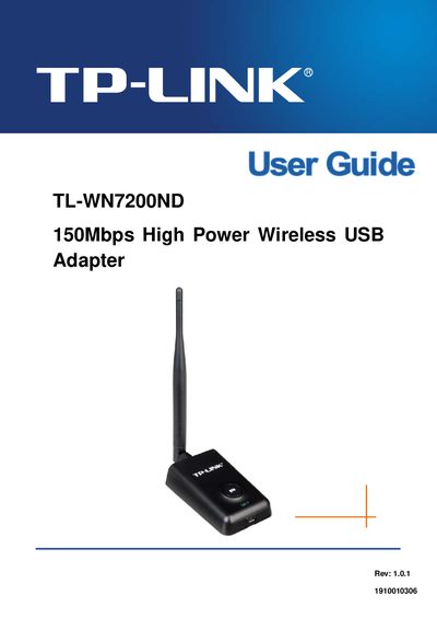 TP-Link TL-WN7200ND Wireless USB Adapter User Guide
