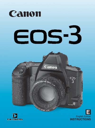 Canon EOS-3 Camera User Manual - cover page