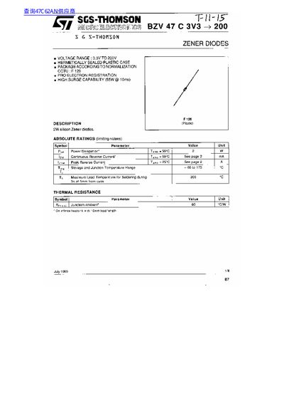 ST BZV 47 C 3V3 - 200 handbook