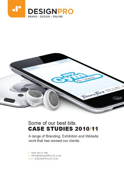DesignPro Case Studies 2010/11 Product Leaflet - cover page