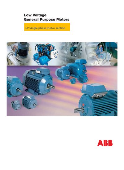 ABB Low Voltage General Purpose Motors Guide - cover page