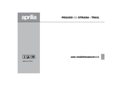 Aprilia Pegaso 650 Strada-Trail Owner's Manual - cover page
