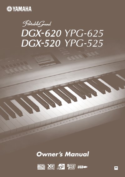 Yamaha DGX-620/DGX-520/YPG-625/YPG-525 User Manual