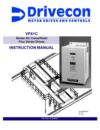 Drivecon VF61 Manual